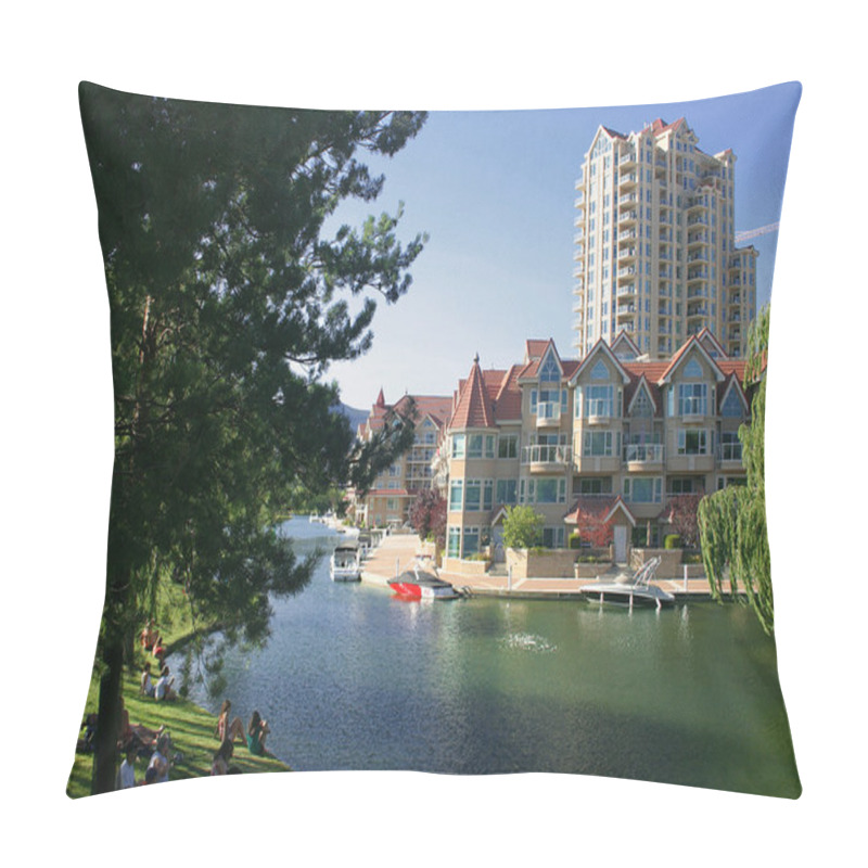 Personality  Hotels Next To A Park On The Water In Kelowna, B.C. In Canada Pillow Covers