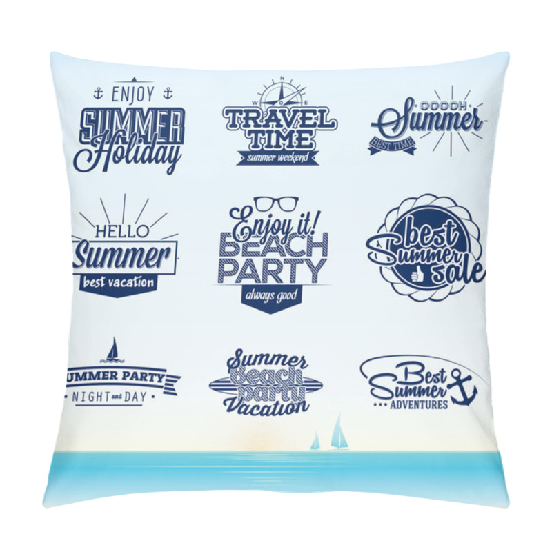 Personality  Retro Summer Typography Design Pillow Covers