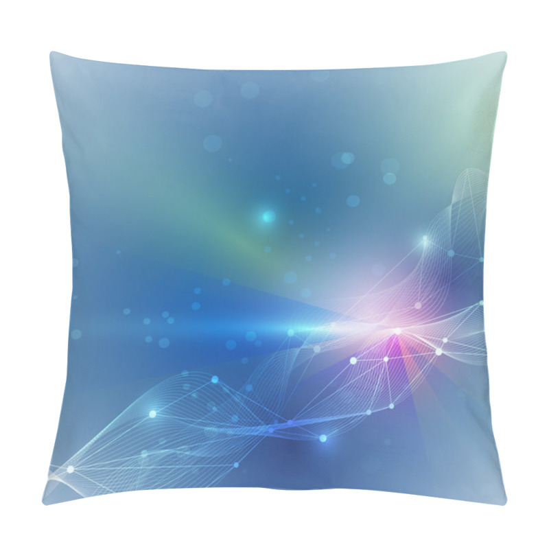 Personality  Abstract Futuristic Wave-digital Technology Concept Pillow Covers