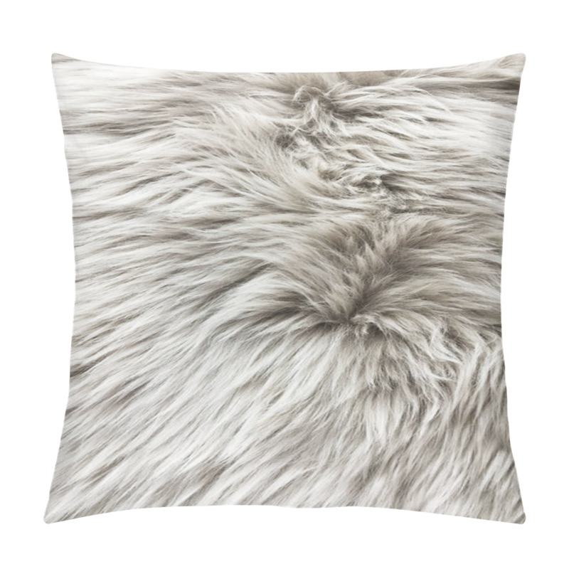 Personality  White Fur Background Pillow Covers