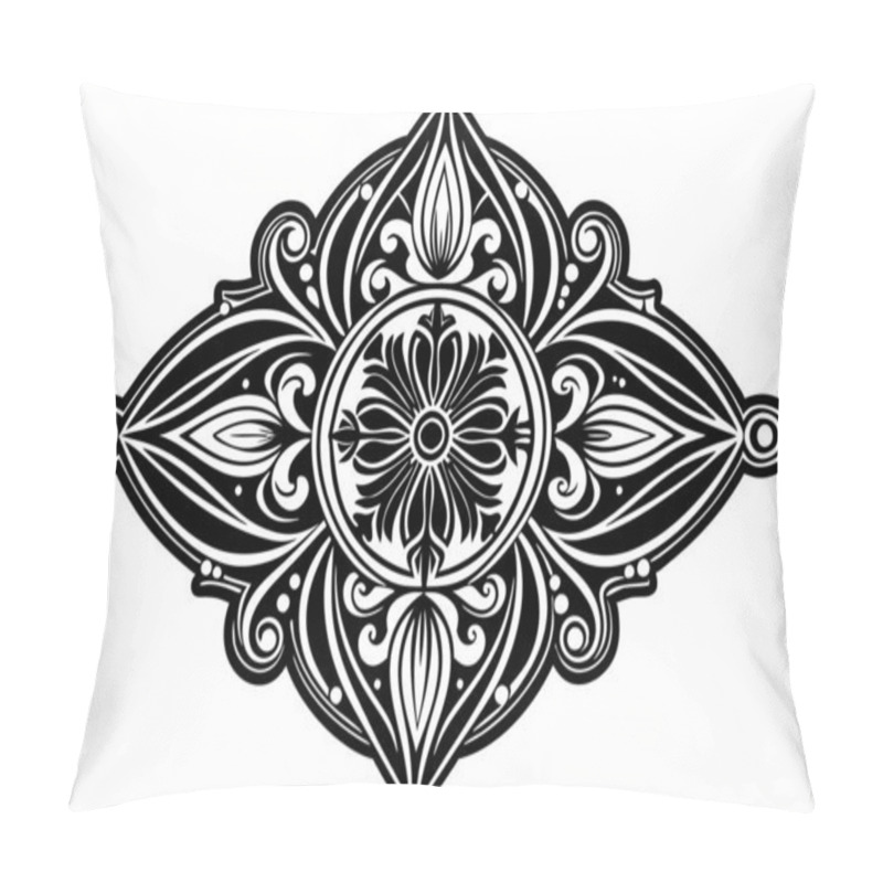 Personality  Mandala Pattern Black And White Pillow Covers