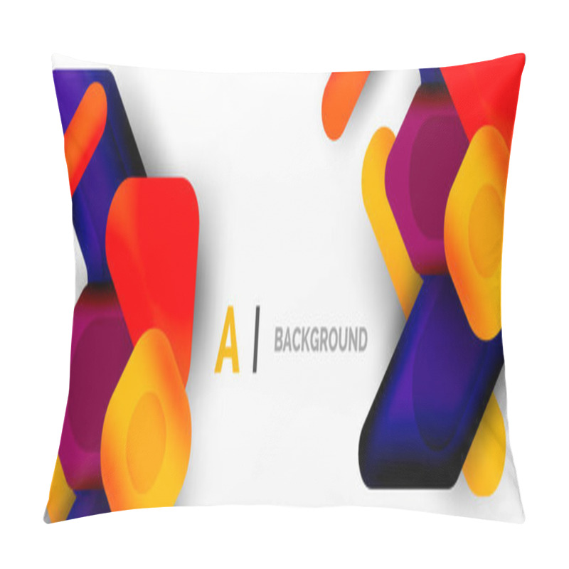 Personality  Colorful Geometric Shapes Lines, Squares And Triangles. Abstract Background For Wallpaper, Banner Or Landing Page Pillow Covers