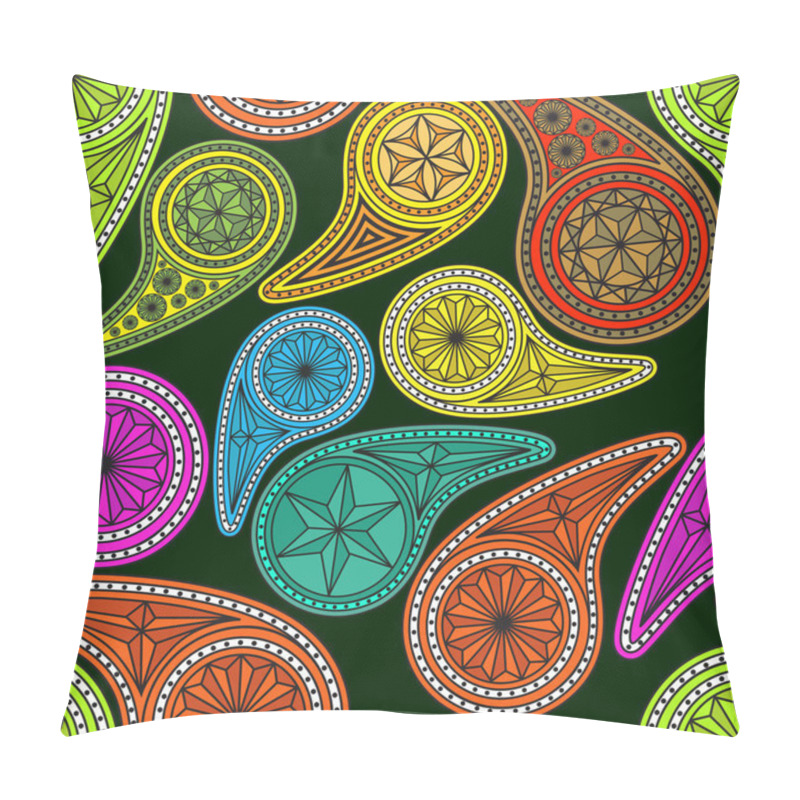 Personality  Seamless Pattern Based On Traditional Asian Elements Paisley Pillow Covers