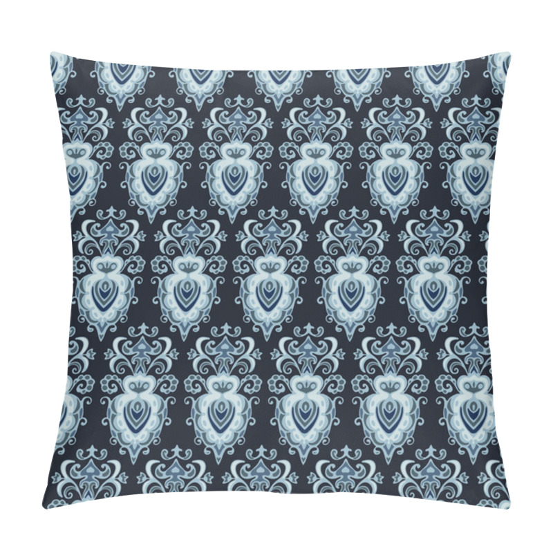 Personality  Damask Royal Seamless Pattern Vector Design Pillow Covers