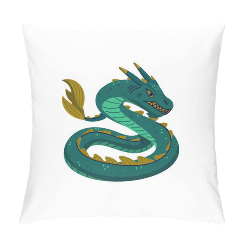 Personality  Magical Creatures Set. Mythological Animal - Basilisk. Doodle Style Black And White Vector Illustration Isolated On White Background. Tattoo Design Or Coloring Page, Line Art. Pillow Covers