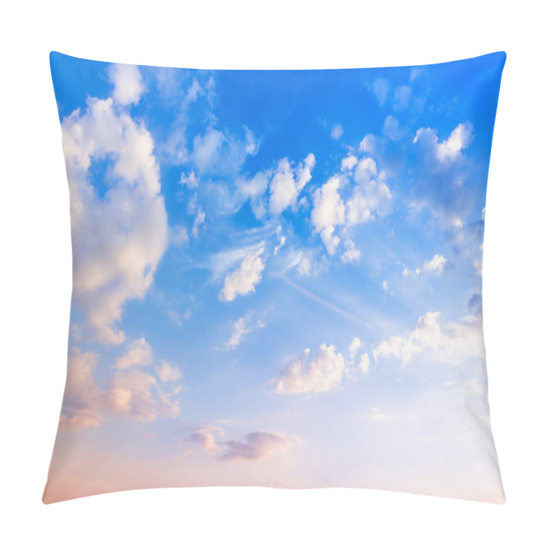 Personality  Beautiful Bright Blue Sky With The Fluffly Clouds Pillow Covers