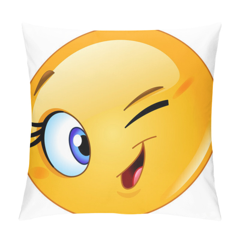 Personality  Female Emoticon Winking Pillow Covers