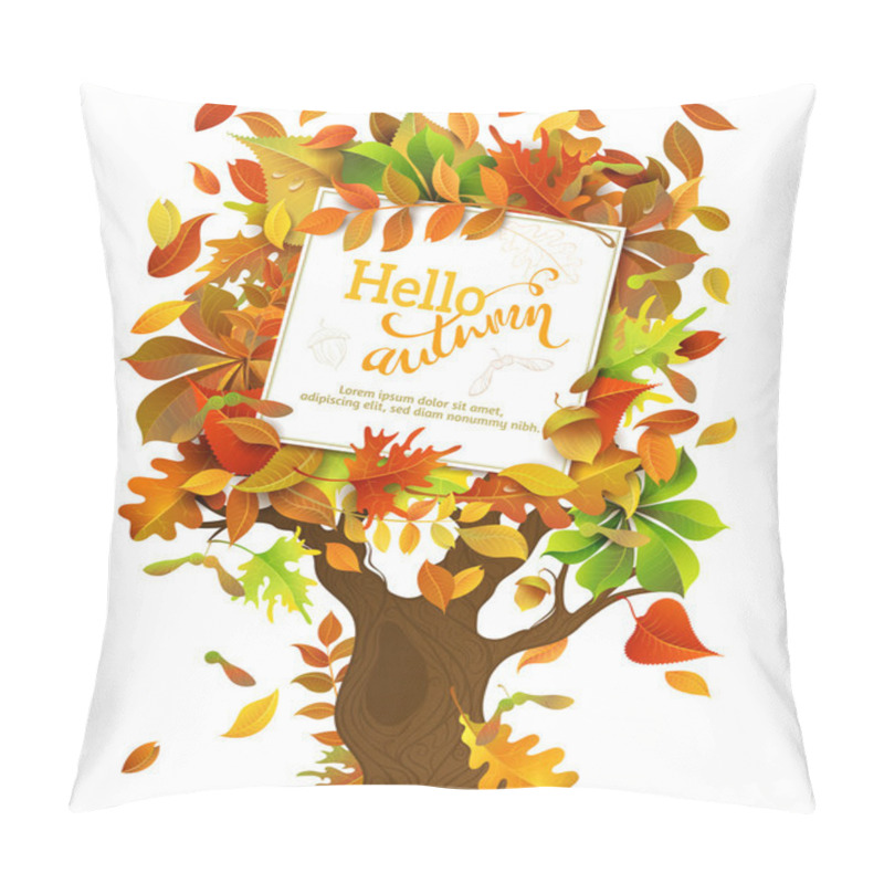 Personality  Hello Autumn Background. Pillow Covers