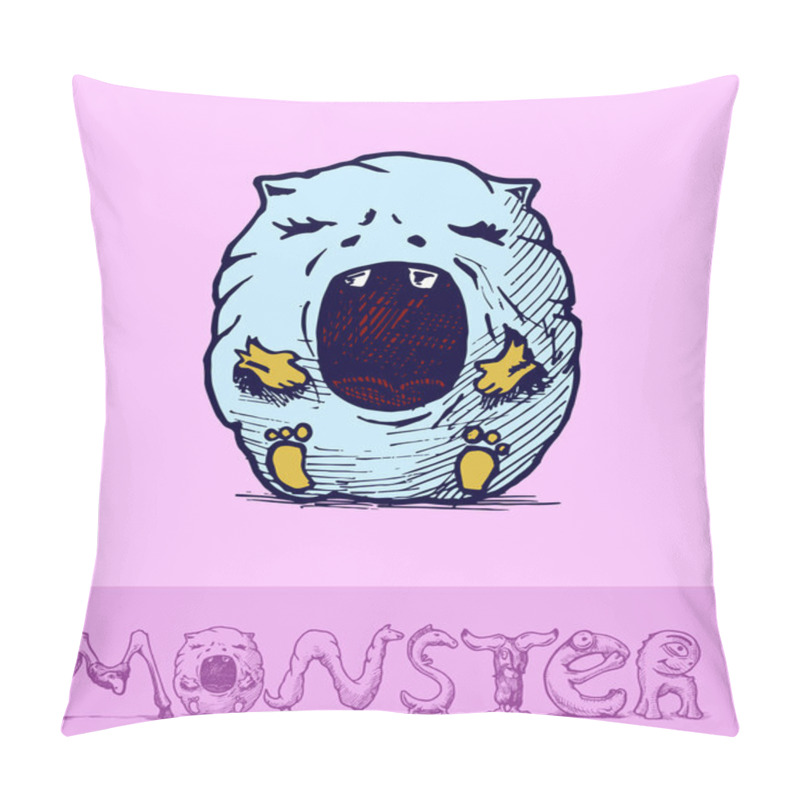 Personality  Monster Font Pillow Covers