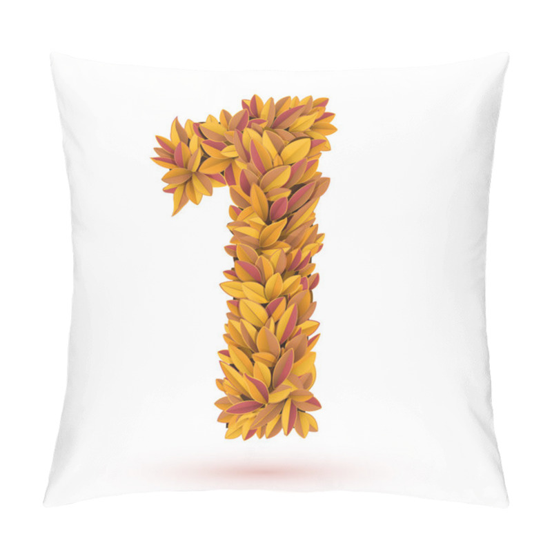 Personality  Autunm Fall Bright Orange Leaves Number Pillow Covers