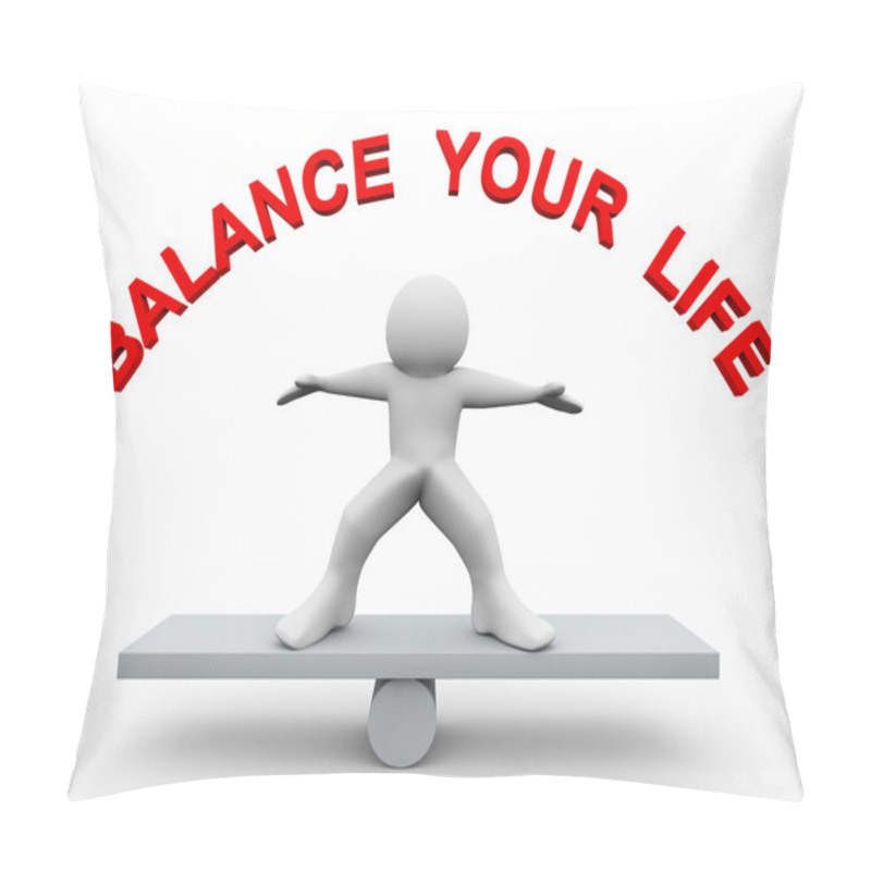 Personality  3d Man - Balance Your Life Pillow Covers