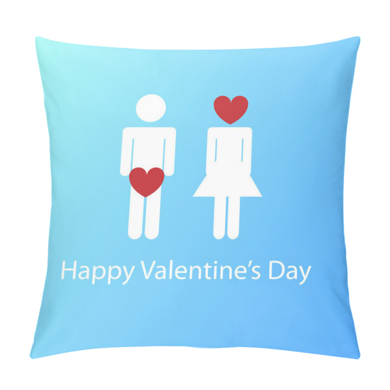 Personality  Vector Card For Valentine's Day. Concept Of Love. Pillow Covers