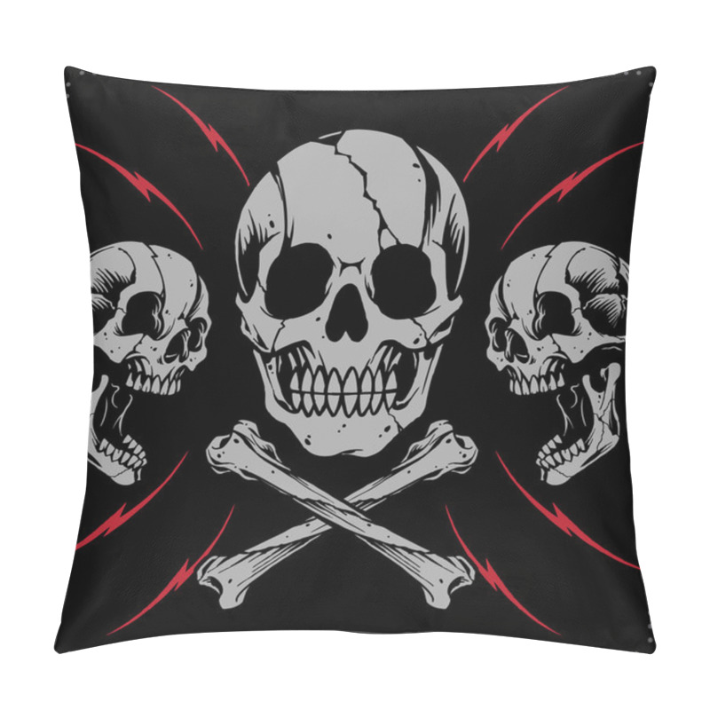 Personality  Skulls And Bone Cross Pillow Covers