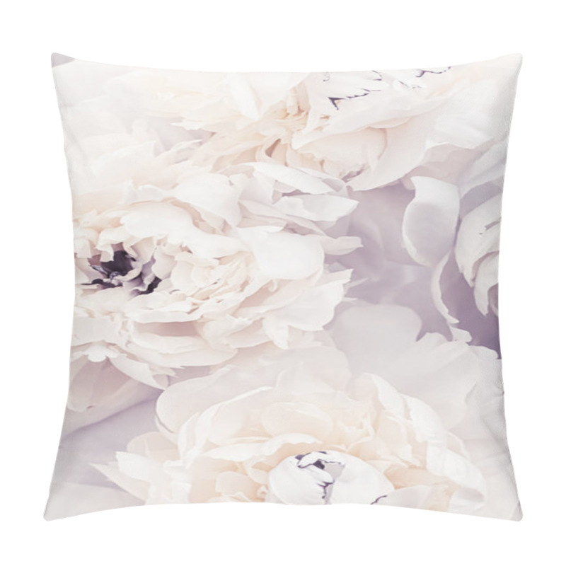 Personality  Blooming Peony Flowers As Floral Art On Violet Background, Wedding Decor And Luxury Branding Pillow Covers