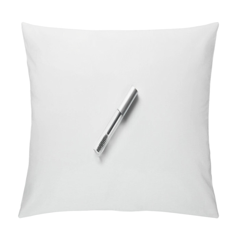 Personality  Empty Glass Mascara Bottle On White  Pillow Covers