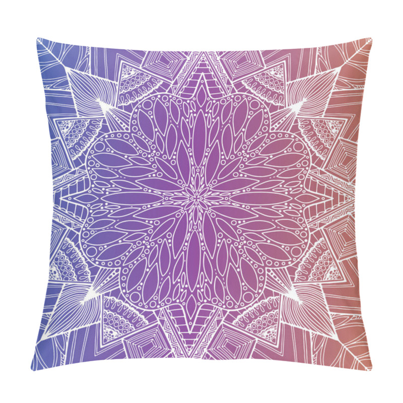 Personality  Mandala Gradient Background. Dreamy Pattern Background. Vector Mandala Design For Packaging Print Or Meditation Poster. Pillow Covers