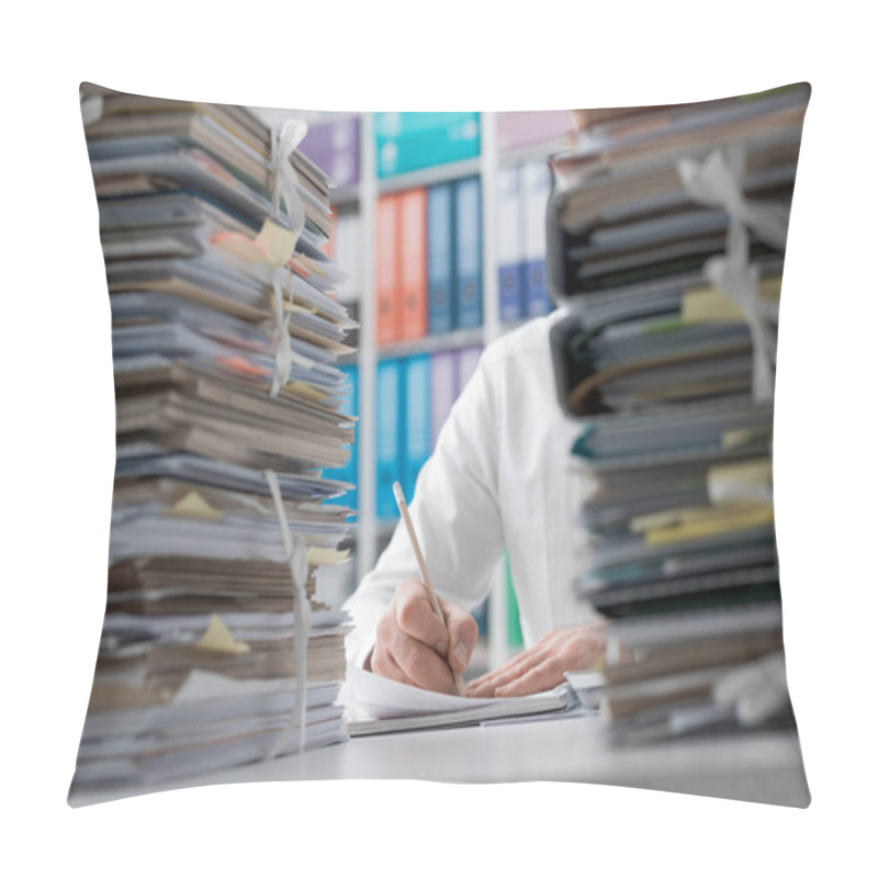 Personality  Businessman Working In Office  Pillow Covers