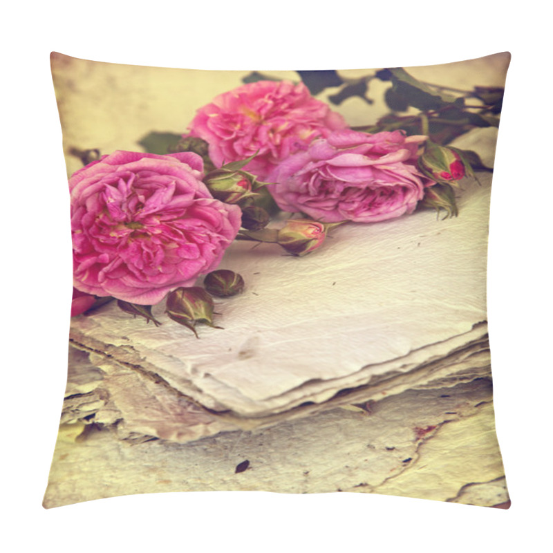 Personality  Pink Roses And Handmade Paper Pillow Covers