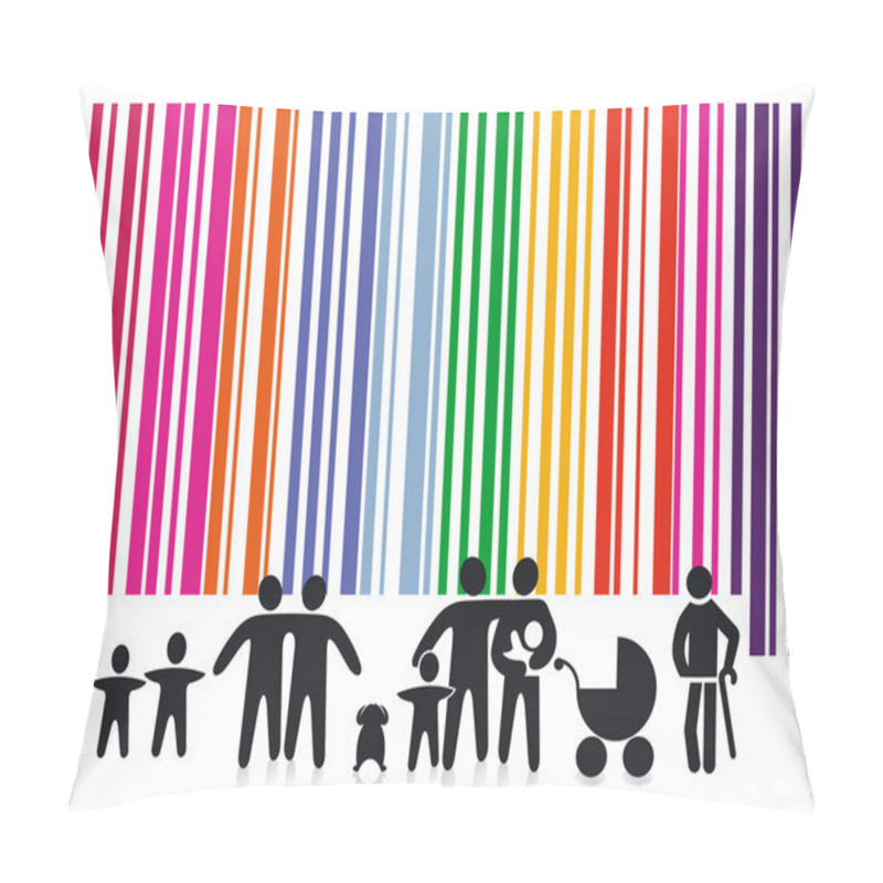 Personality  Barcode Persons Pillow Covers