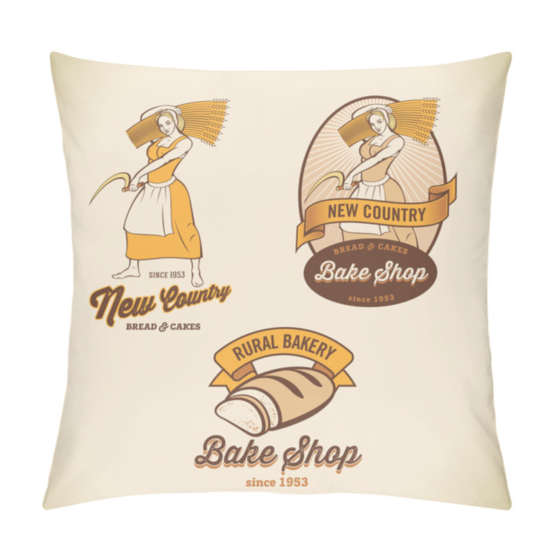 Personality  Set Of Bakery Labels Pillow Covers