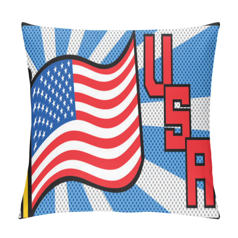 Personality  USA Flag In Pop Art Style Pillow Covers