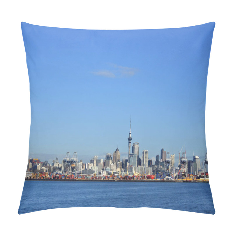 Personality  Auckland City Skyline As View From Waitemata Harbour, New Zealand. Pillow Covers