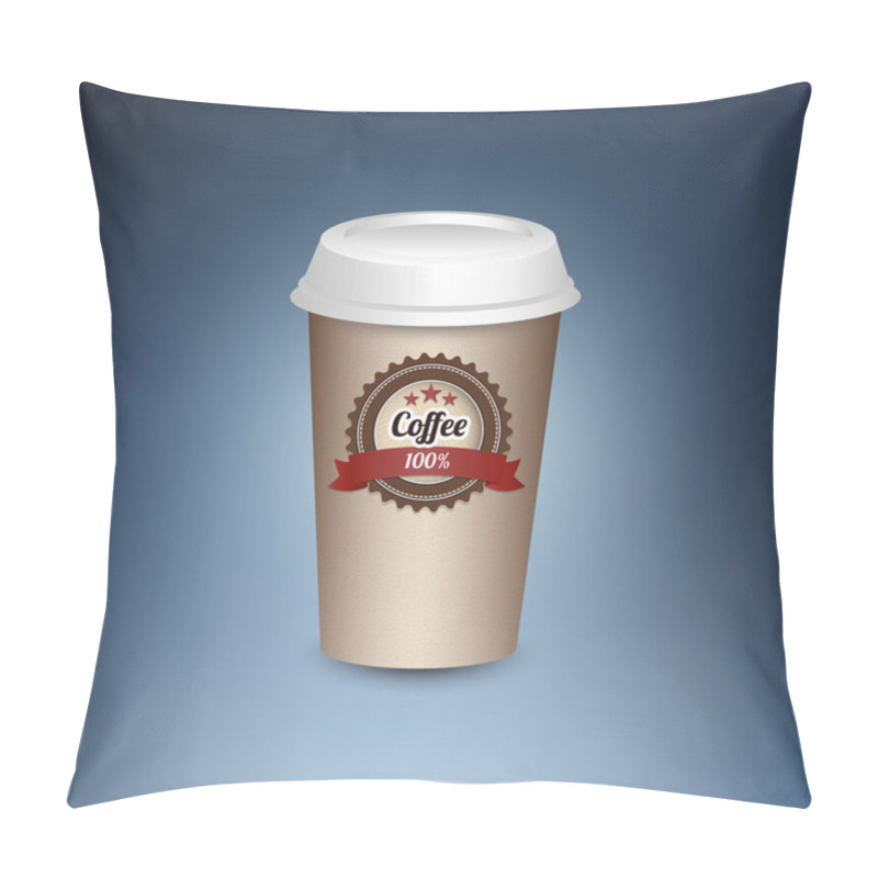 Personality  Paper Cup Of Coffee. Pillow Covers