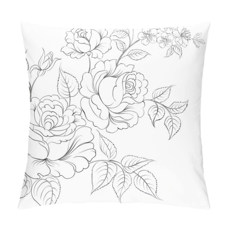 Personality  Bouquet Of Roses Pillow Covers