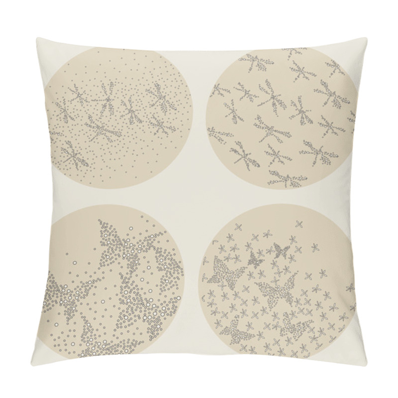 Personality  Decorative Dotted Patterns With Butterflies And Dragonflies Pillow Covers