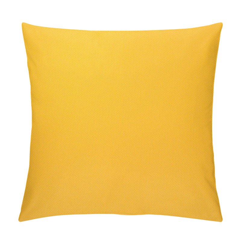 Personality  Top View Of Yellow Surface With Tiny White Polka Dot Pattern For Background Pillow Covers