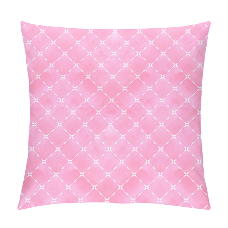 Personality  Watercolor Abstract Geometric Stripe Plaid Seamless Pattern With White Decoration Contour Line Pillow Covers