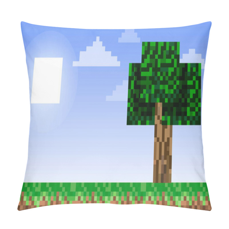 Personality  Pixel Background. The Concept Of Games Background. Vector Illustration Pillow Covers