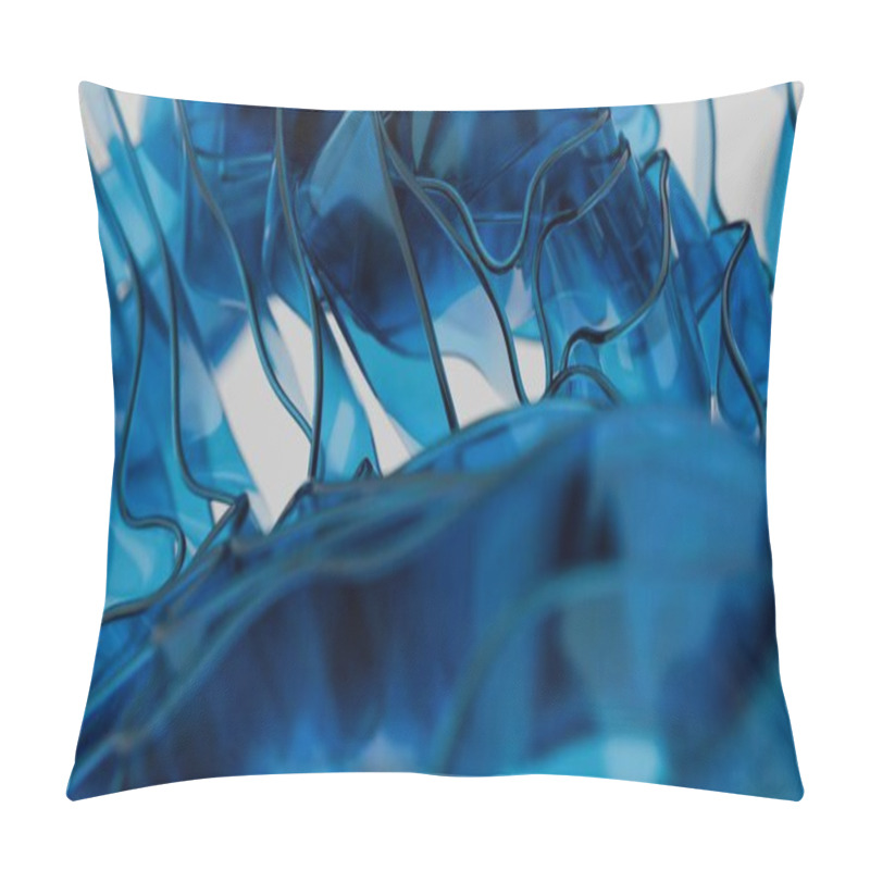 Personality  Abstract Dark Green And Black Fluid Shapes With Subtle Highlights Pillow Covers