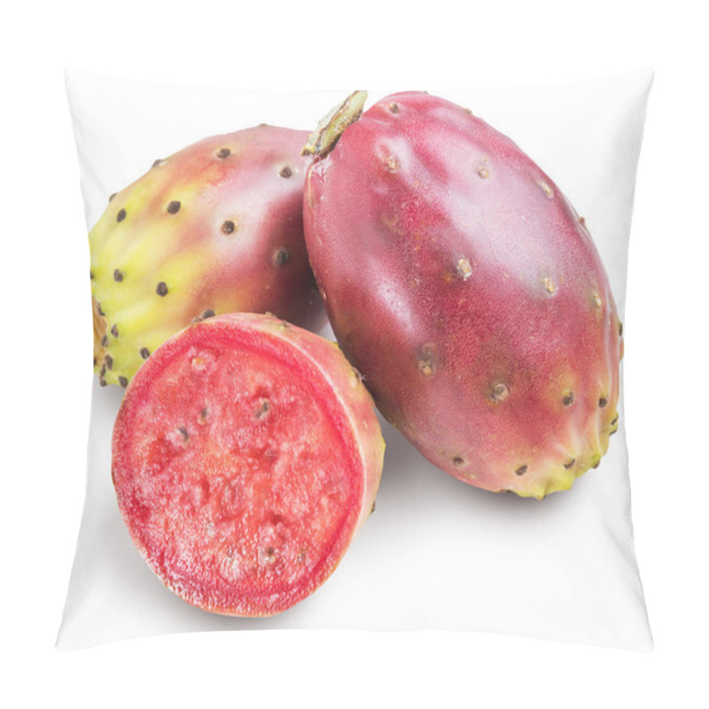 Personality  Prickly Pears Or Opuntia Fruits On White Background. File Contains Clipping Path. Pillow Covers