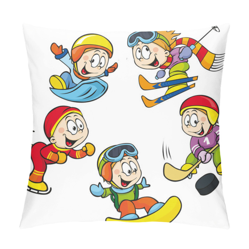 Personality  Winter Sport - Hockey Player, Skater Boy, Skier  Pillow Covers