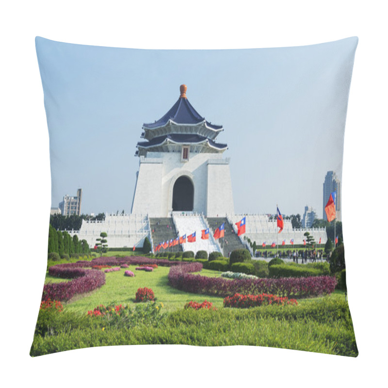 Personality  Chiang Kai-Shek Memorial Hall In Taipei. Chiang Kai-shek Memorial Hall Is A Popular Travel Destination Among Tourists Visiting Taiwan. Pillow Covers