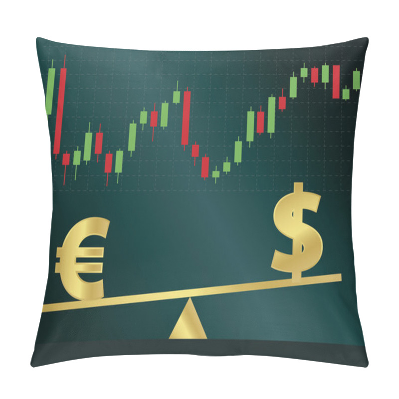 Personality  Euro Vs Dollar Pillow Covers