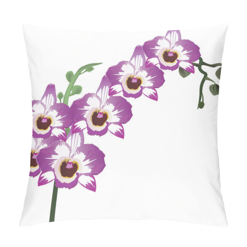 Personality  Lilac Orchid Flowers With White Centers Pillow Covers