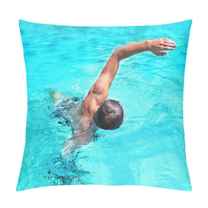 Personality  Portrait Of Male Swimmers Pillow Covers