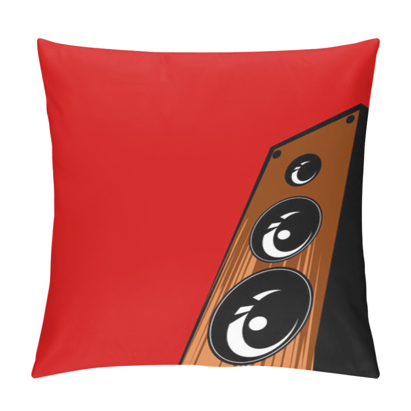 Personality  Sound Shop. Stylized Image Of The Speaker System. Vector Image For Illustrations. Pillow Covers