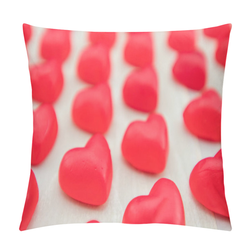 Personality  Straight View Of Gummy Hearts In Lines Pillow Covers