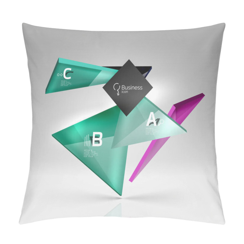 Personality  Geometric Glass Triangles Abstract Background Pillow Covers