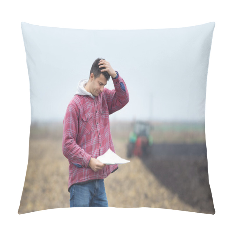 Personality  Worried Man On The Field Pillow Covers