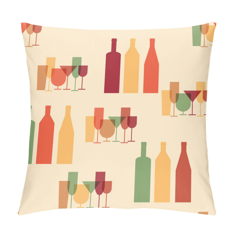 Personality  Bottles And Glasses Pillow Covers