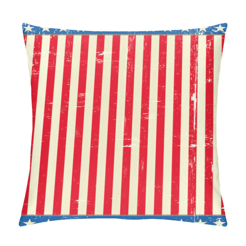 Personality  United States Grunge Background Flag Pillow Covers