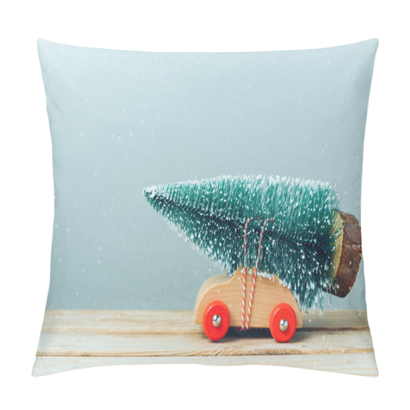 Personality  Christmas Tree On Toy Car Pillow Covers