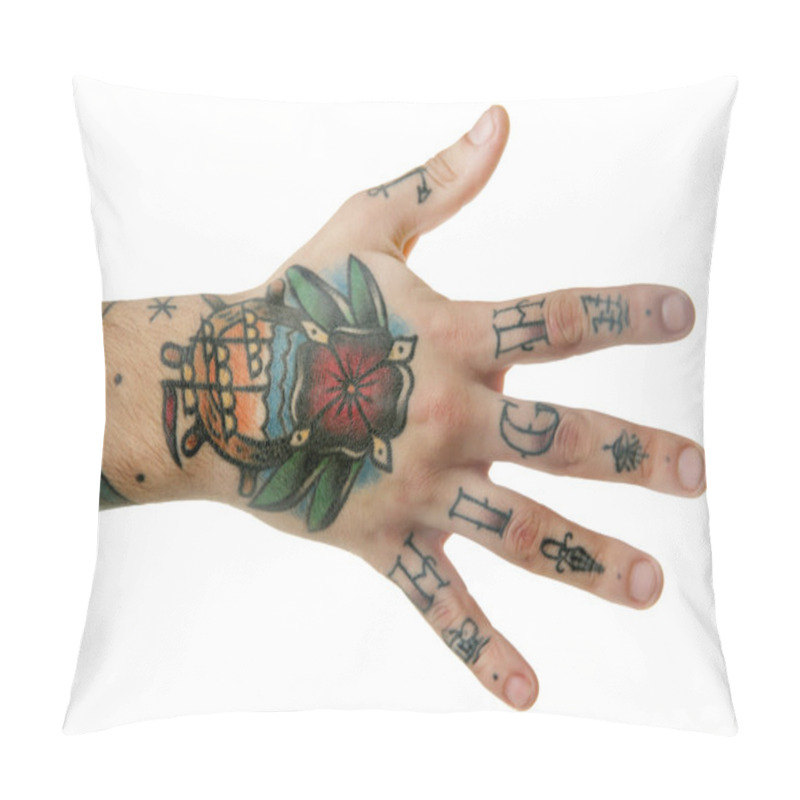 Personality  Abstract Tattoo On Male Hand Pillow Covers