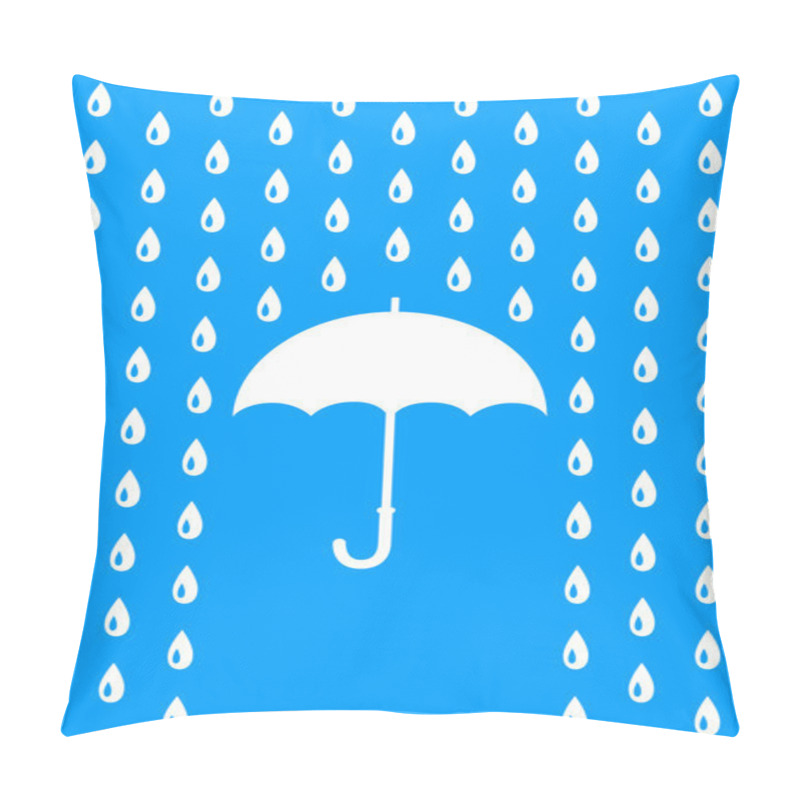 Personality  Umbrella In Rain   Pillow Covers