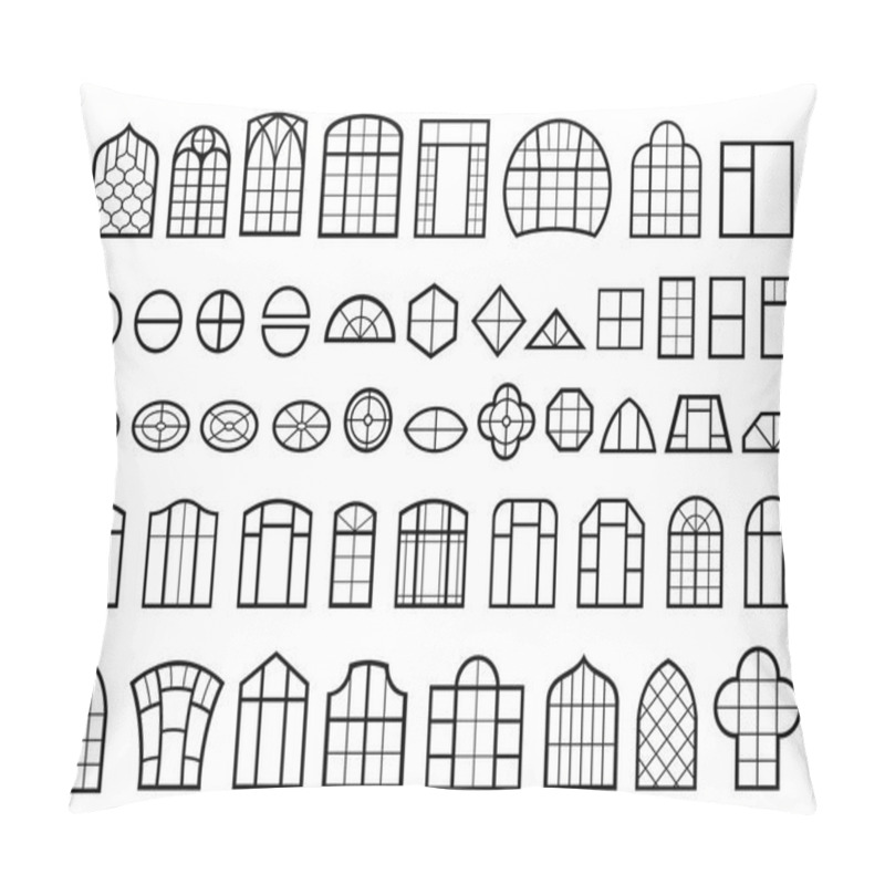 Personality  Set Of Classic And Modern Windows Pillow Covers