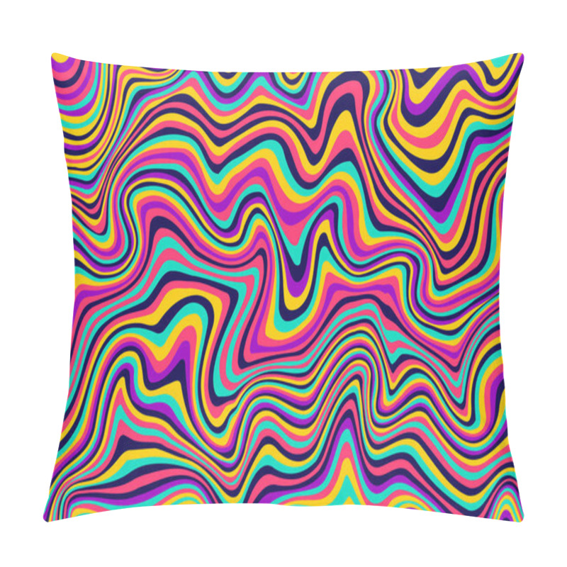 Personality  Abstract Psychedelic Groovy Background. Abstract Background. Vector Illustration. Pillow Covers